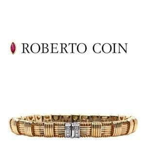 Roberto Coin 18kt yellow gold Appassionata bracelet w/ diamond snap clasp